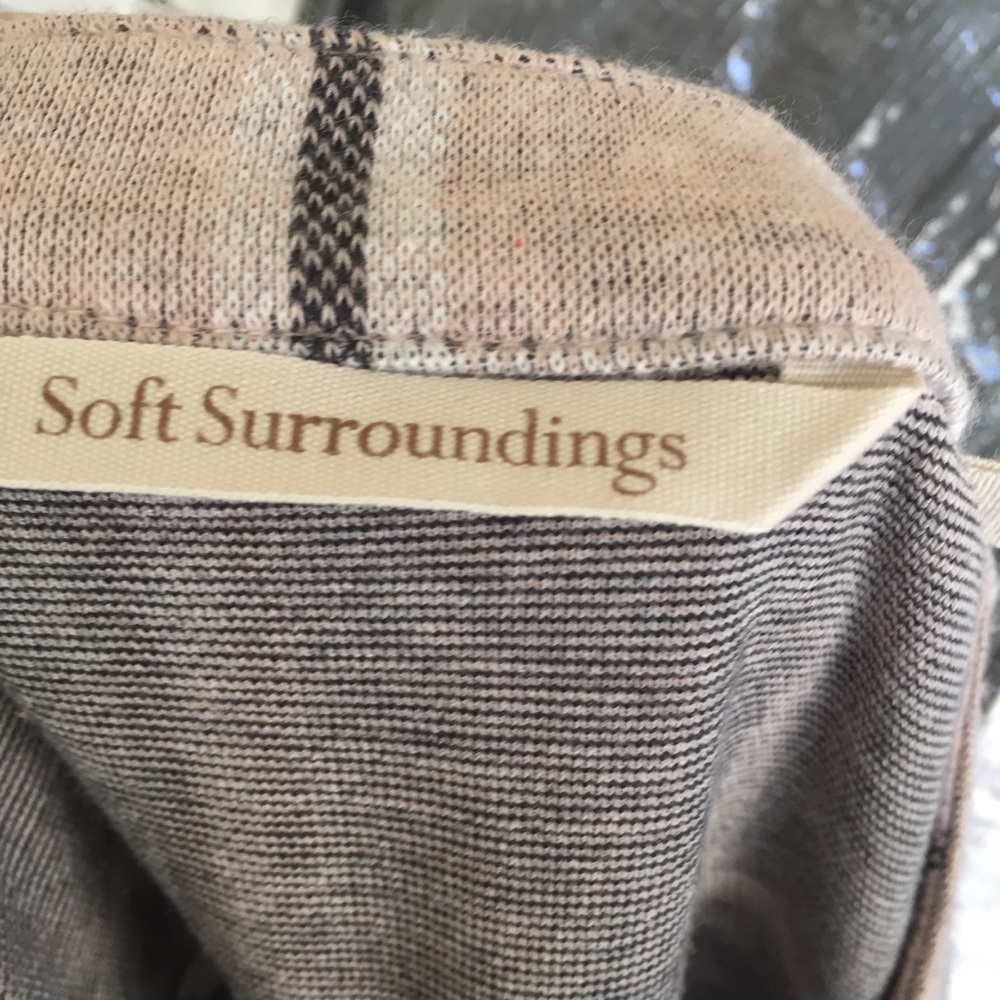 Soft Surroundings Soft Pink Calais Check Button Up Long Sleeve Top - Picture 7 of 9